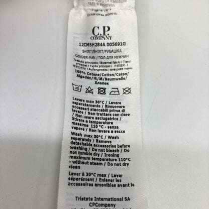 C.P.COMPANY CP公司 12CMSH284A 米色 格子防撕裂短袖衬衫 上衣