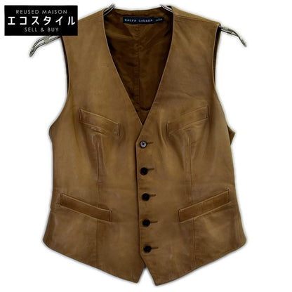 Ralph Lauren 0763909ZVB Brown Lamb Leather Gilet/Vest Vest