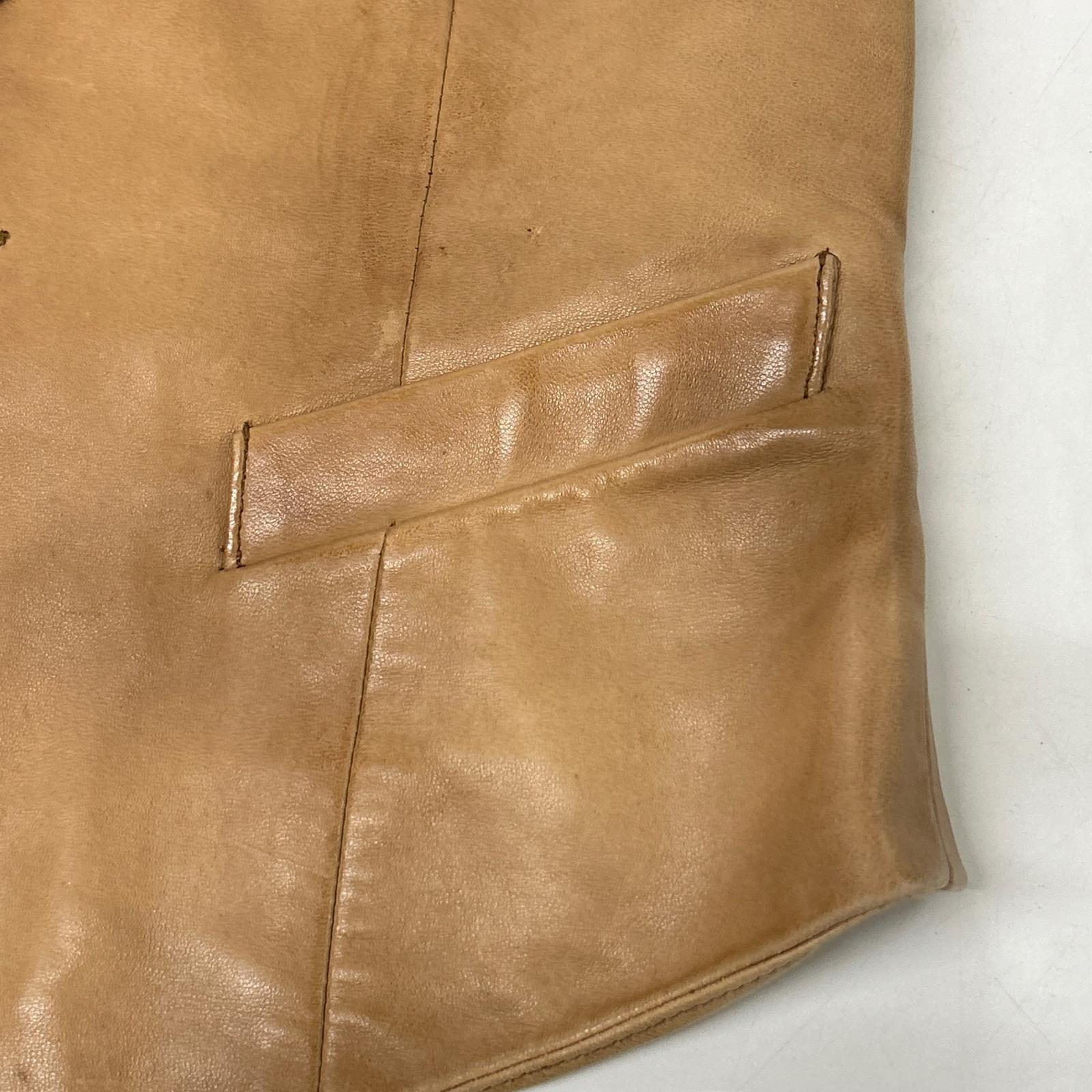 Ralph Lauren 0763909ZVB Brown Lamb Leather Gilet/Vest Vest
