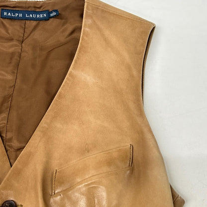 Ralph Lauren 0763909ZVB Brown Lamb Leather Gilet/Vest Vest