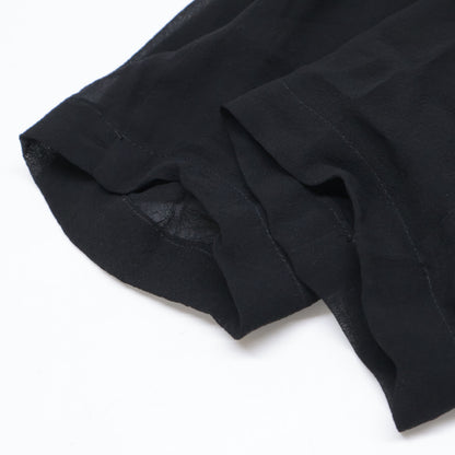 LORETTA CAPONI ロレッタカポーニ 【美品/25年製】25-010-510-0008 シルク100％ シェルボタン ダブルブレスト シアー ジャケット