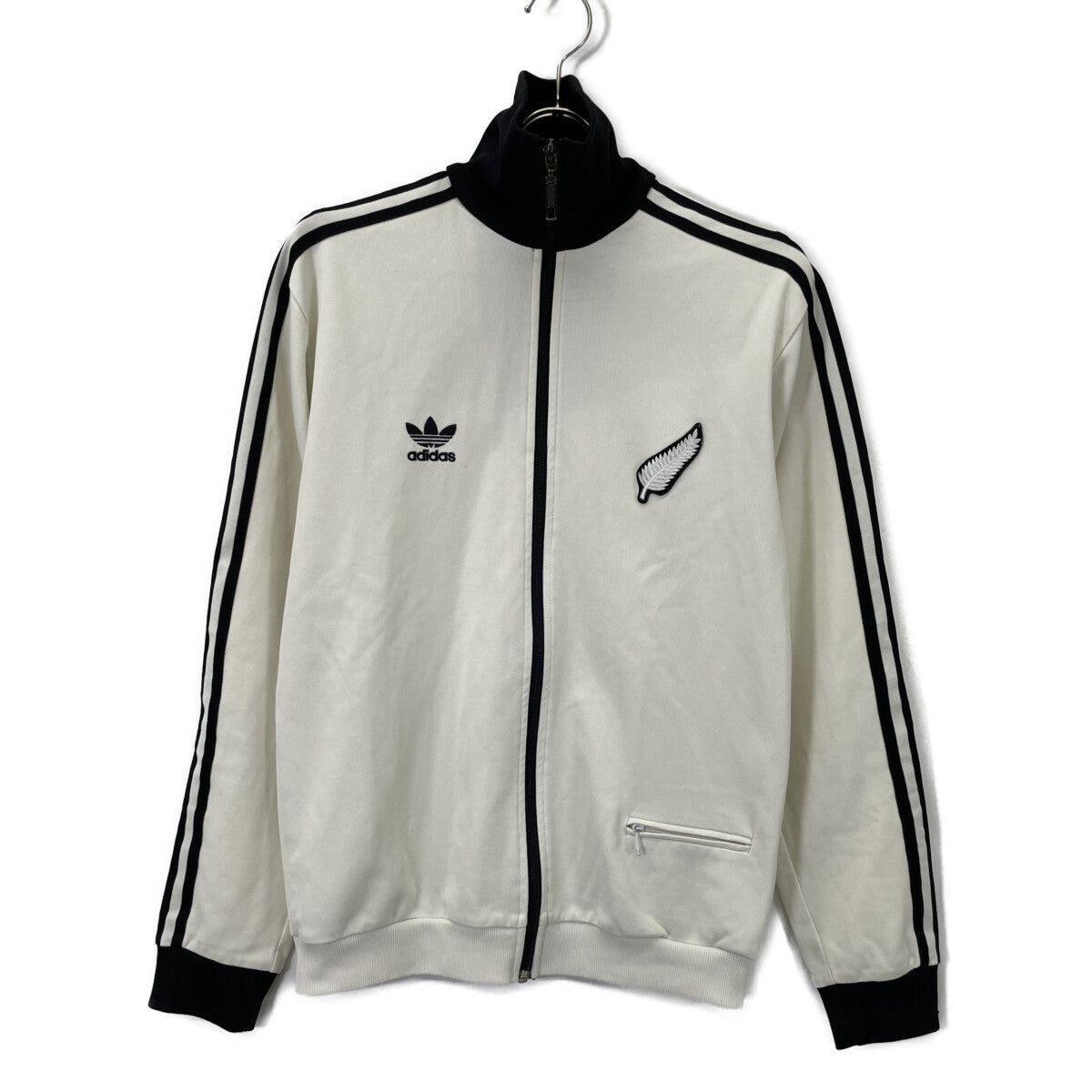 adidas Limited Edition 00s All Blacks Embroidered Beige x Black Trefoil Track Jacket