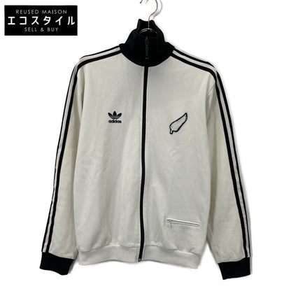 adidas Limited Edition 00s All Blacks Embroidered Beige x Black Trefoil Track Jacket