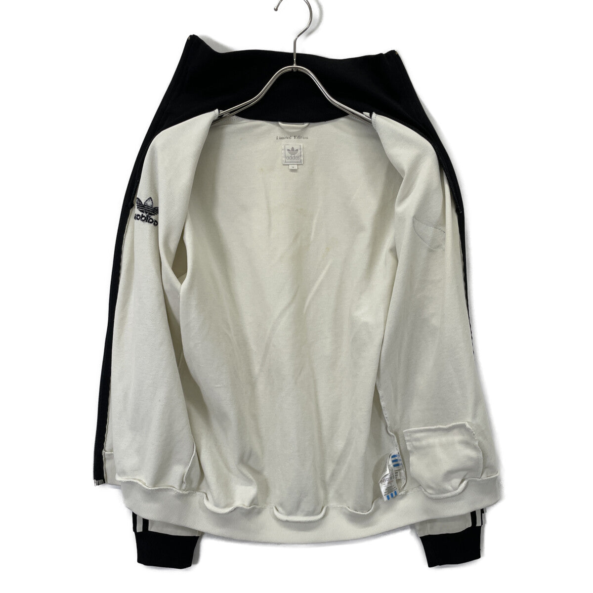 adidas Limited Edition 00s All Blacks Embroidered Beige x Black Trefoil Track Jacket