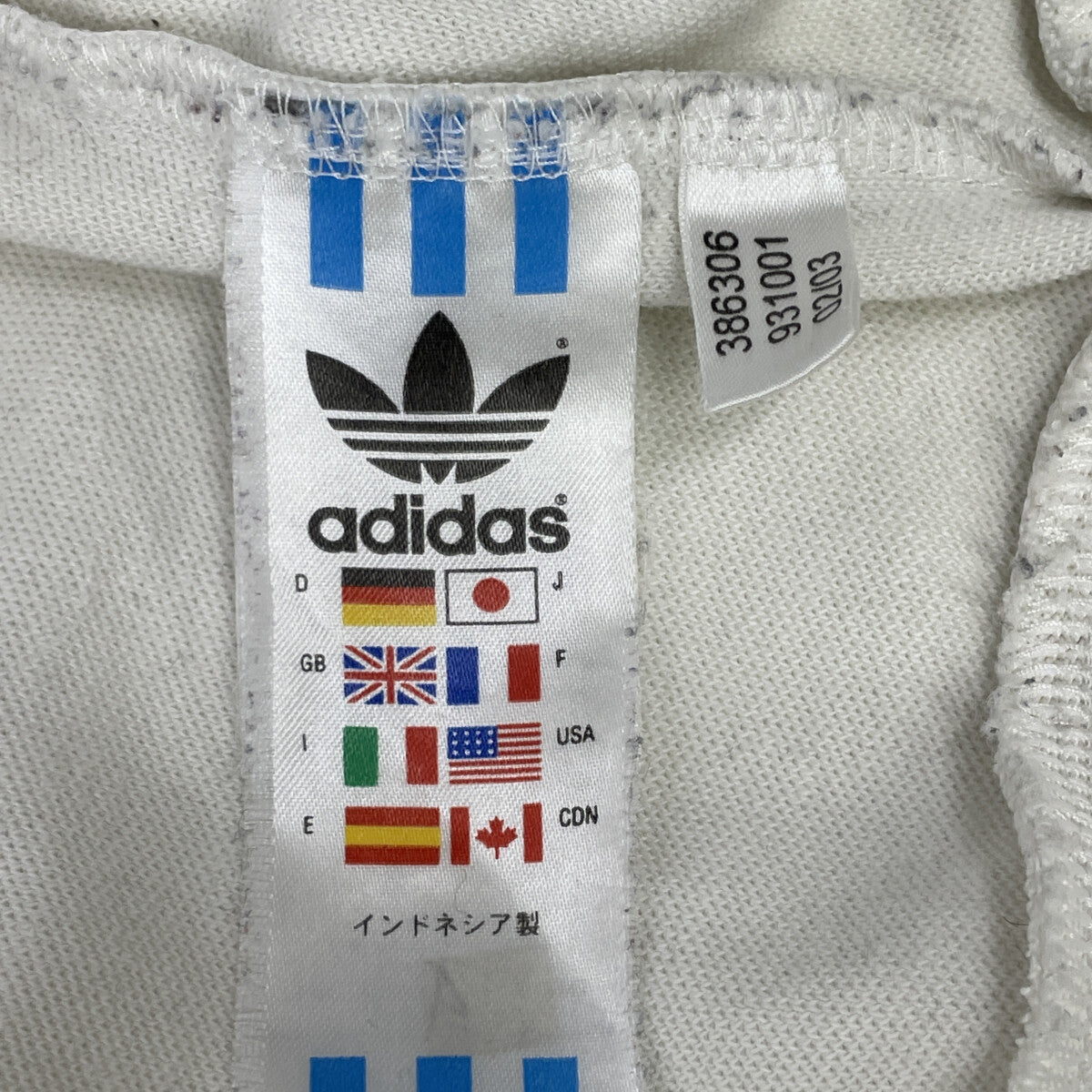 adidas 阿迪达斯 限量版 00年代 全黑队刺绣 米色×黑色 三叶草运动夹克 外套