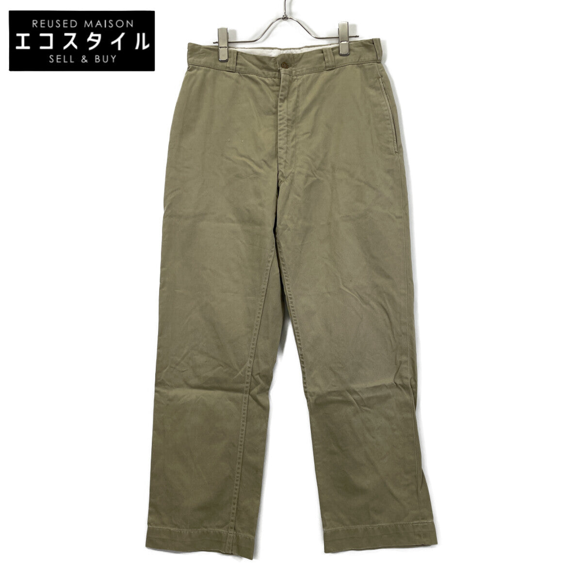 60s Beige M-45 Chino Pants RAPID Double-sided Zipper 4-Pocket Bottoms No Tag Men's