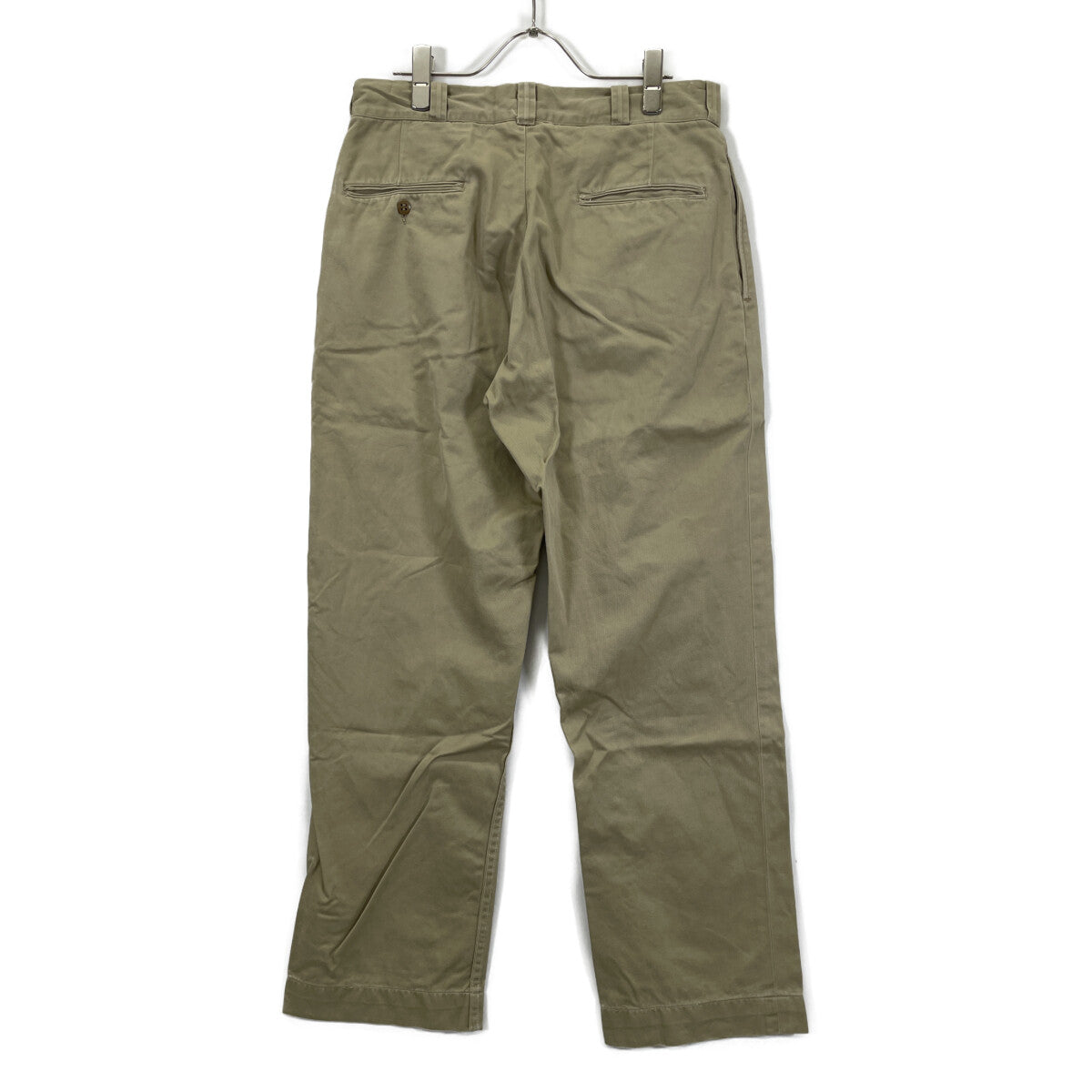 60s Beige M-45 Chino Pants RAPID Double-sided Zipper 4-Pocket Bottoms No Tag Men's