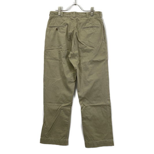 60s Beige M-45 Chino Pants RAPID Double-sided Zipper 4-Pocket Bottoms No Tag Men's