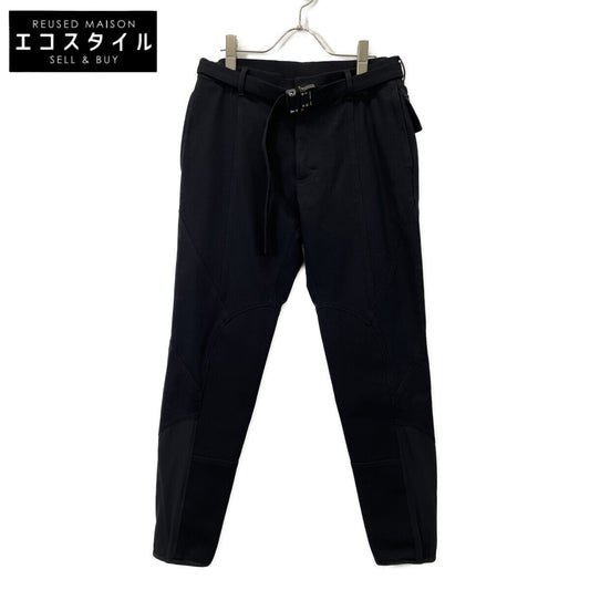 1017 ALYX 9SM アリクス ﾌﾞﾗｯｸ 切り返し ｺｰｽﾀｰﾊﾞｯｸﾙﾍﾞﾙﾄ ｽﾄﾚｰﾄﾊﾟﾝﾂ ボトムス 44