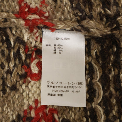 [Like New/Domestic Authorized] MNRRSWE16820137 Native Design Linen Blend Hand-Knit Shawl Collar Cardigan/ Top XS/TP Men's