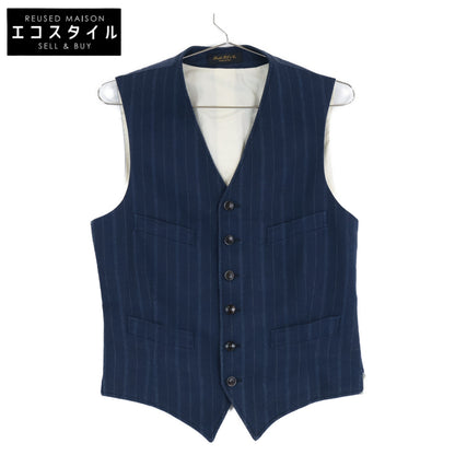 RRL Ralph Lauren [Excellent Condition/Domestic Authentic] 78289272100 Striped Wool x Cotton x Linen 4-Pocket Vest