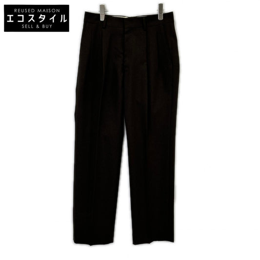 21AMSPA01 BROWN POLYESTER CENTER PRESS CHRYSLER PANTS Bottoms 34 Women's