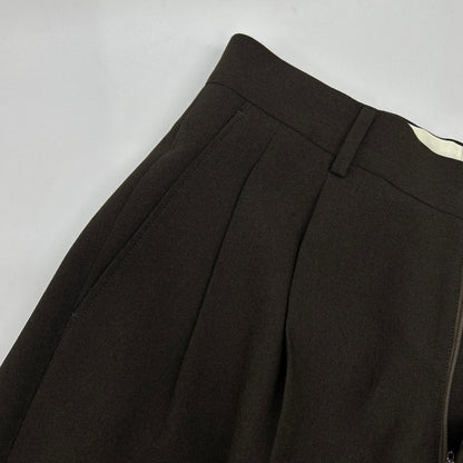 21AMSPA01 BROWN POLYESTER CENTER PRESS CHRYSLER PANTS Bottoms 34 Women's