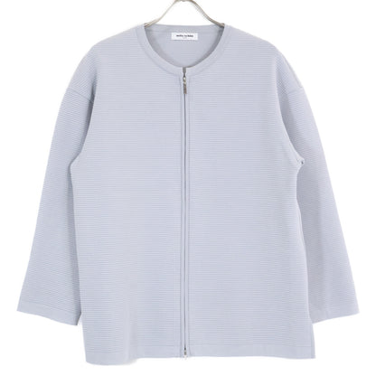500-45701 Ange Zip-Up Collarless Knit Jacket 44 Women's