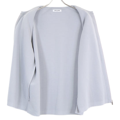 500-45701 Ange Zip-Up Collarless Knit Jacket 44 Women's