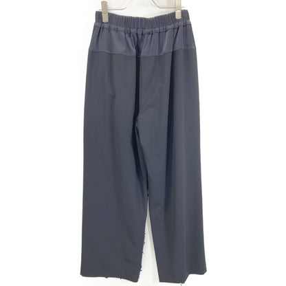 251004 Navy Floral Design Lace Tuck Gathered Pants Bottoms 2 Ladies