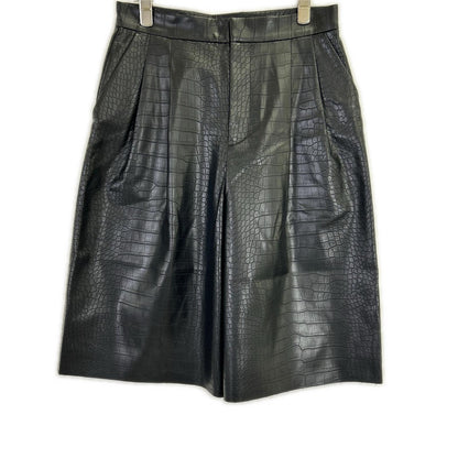 B&Y UNITED ARROWS BEAUTY&YOUTH UNITED ARROWS 1619-144-0999 黑色 鳄鱼纹 仿皮短裤 下装 M