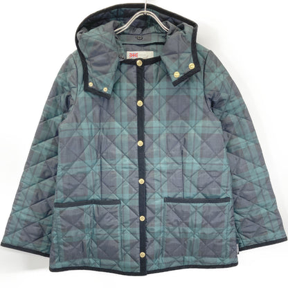 SLOBE Special Order Black x Green ARKLEY Hooded Coat Jacket 38 Ladies