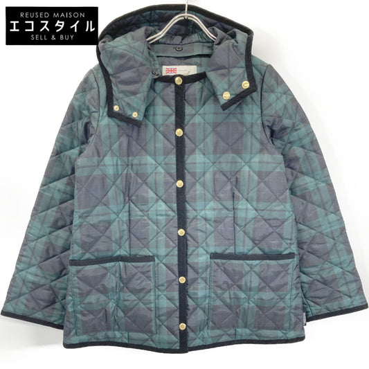 SLOBE別注 ブラック×グリーン ARKLEY フードコート ジャケット 38 レディース