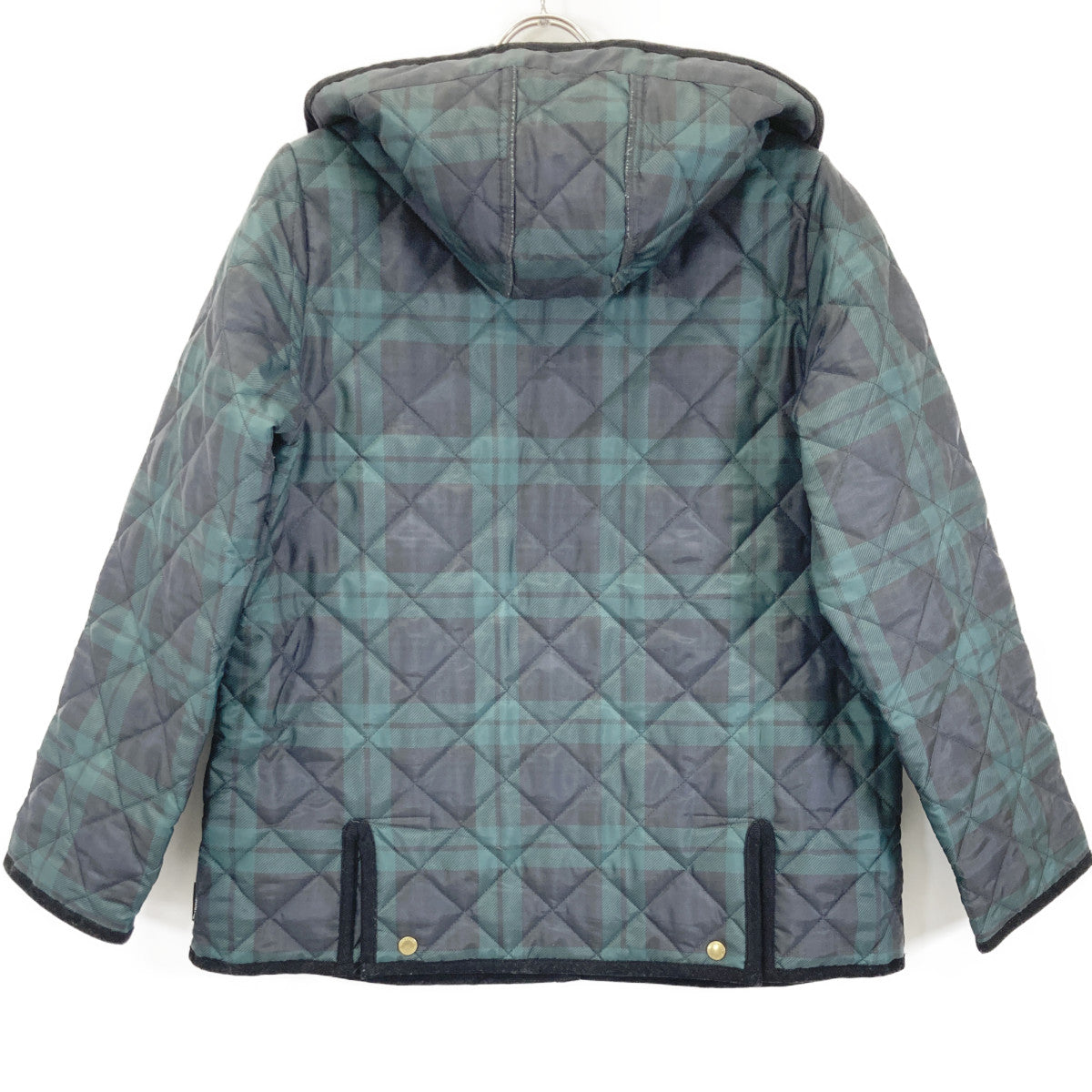 SLOBE Special Order Black x Green ARKLEY Hooded Coat Jacket 38 Ladies