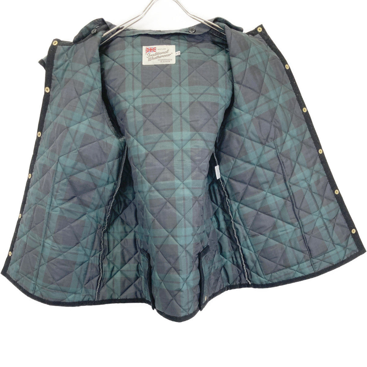 SLOBE Special Order Black x Green ARKLEY Hooded Coat Jacket 38 Ladies