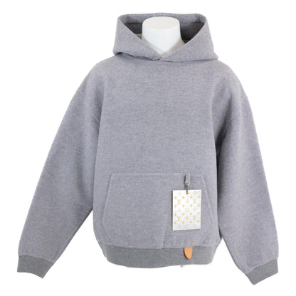 HHB68WOWC Domestic Regular Staples Edition Wool-Cashmere Leather Tag Double-Face Hoodie Pullover Top M Men's