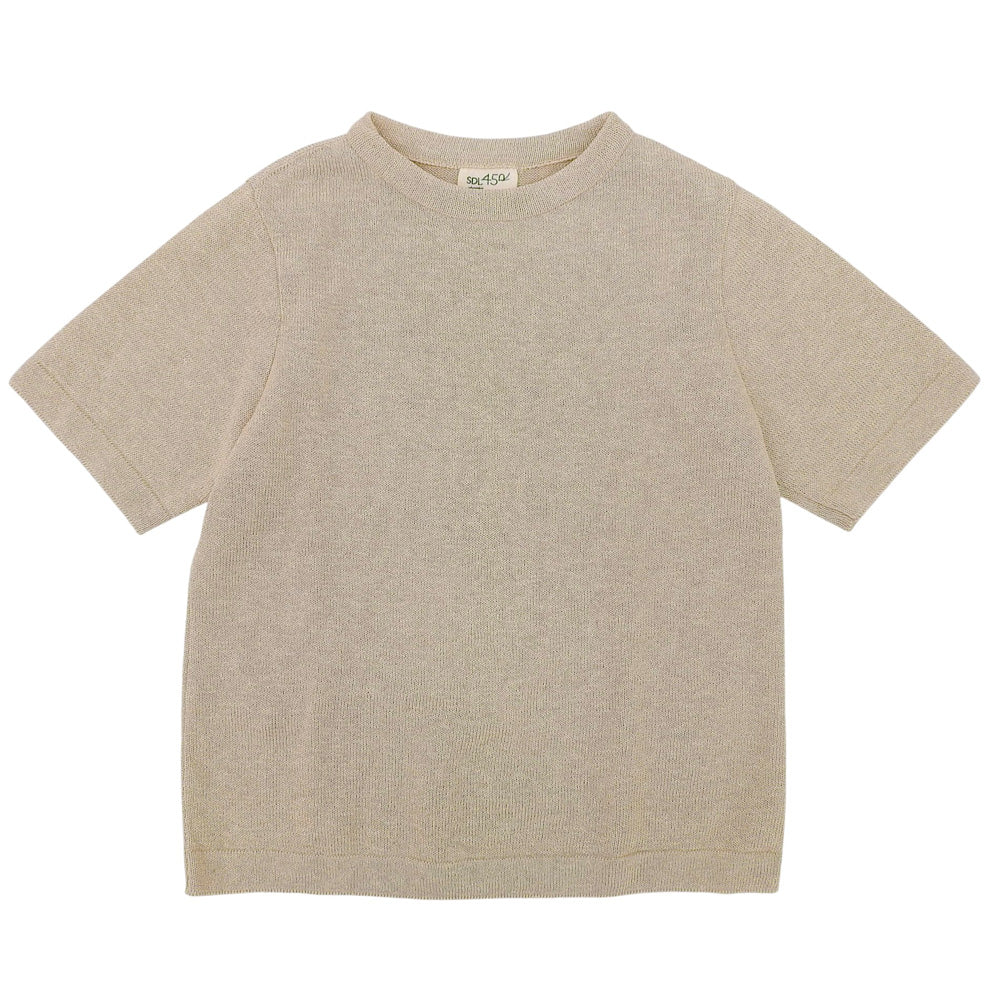 45R Beautiful Gima Knit Tee Cotton Top Women's Beige 60580022 Top