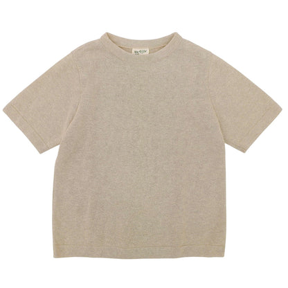 45R Beautiful Gima Knit Tee Cotton Top Women's Beige 60580022 Top