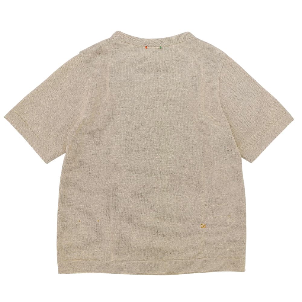 45R Beautiful Gima Knit Tee Cotton Top Women's Beige 60580022 Top