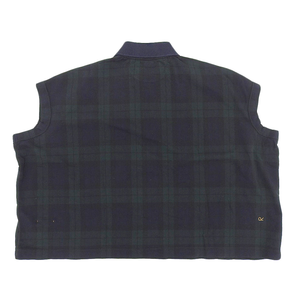 45R Forty Five R Black Watch Kanoko M Cami Polo Top Cotton Women's Navy x Green 80470401 Tops