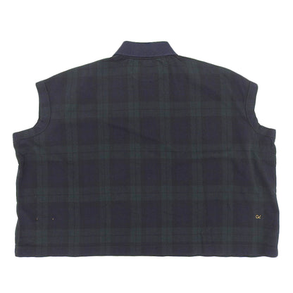 45R Forty Five R Black Watch Kanoko M Cami Polo Top Cotton Women's Navy x Green 80470401 Tops