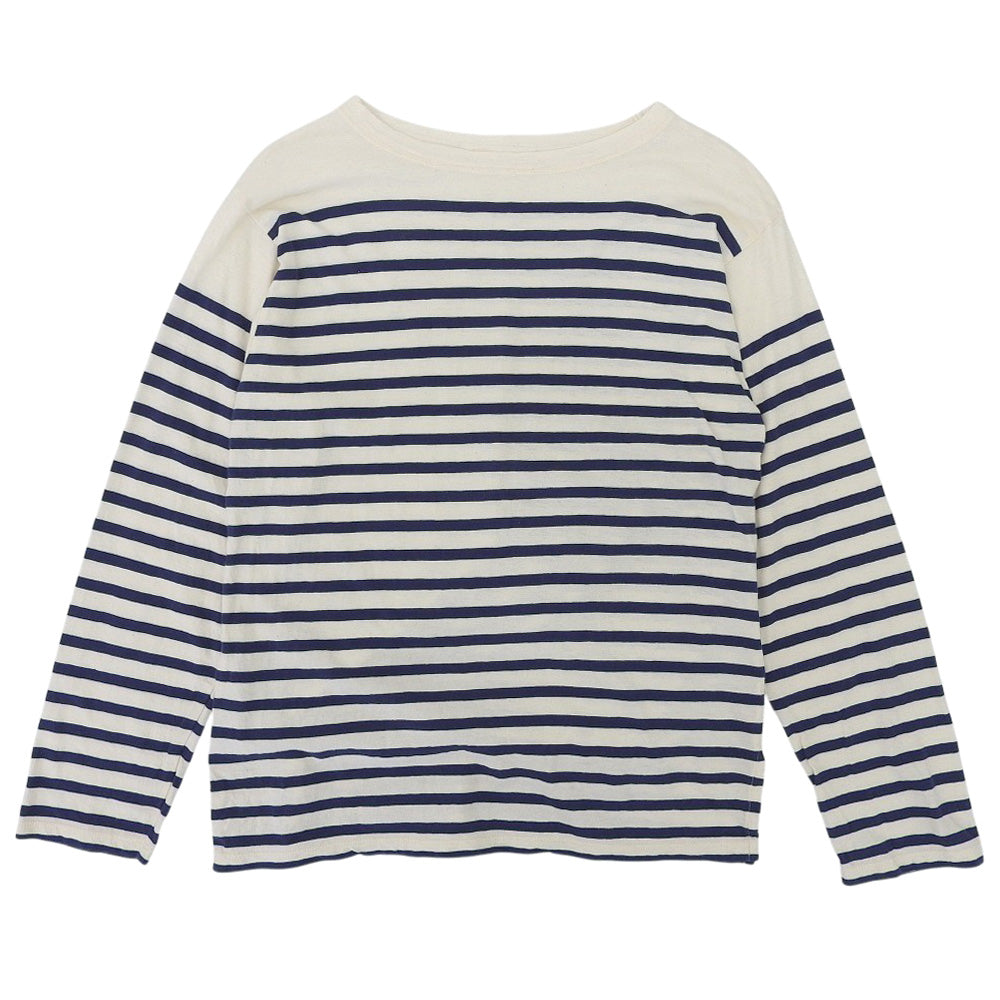 36 Tenjiku 908 Basque T-Shirt Cotton Top Women's Navy x Ivory 1 8027000 Top 1 Women's
