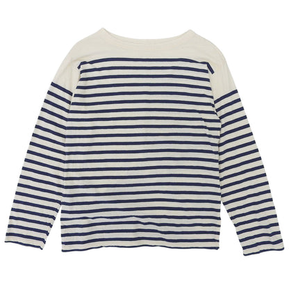 36 Tenjiku 908 Basque T-Shirt Cotton Top Women's Navy x Ivory 1 8027000 Top 1 Women's