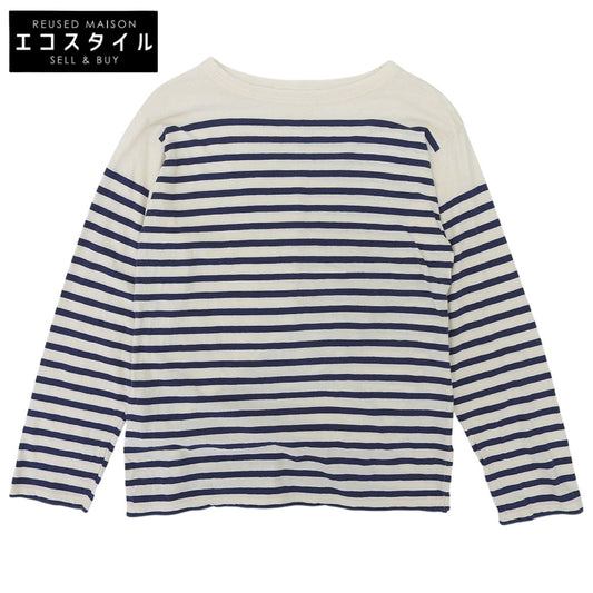 36番天竺の908バスクTシャツ コットン トップス レディース ネイビー×アイボリー 1 8027000 トップス 1 レディース