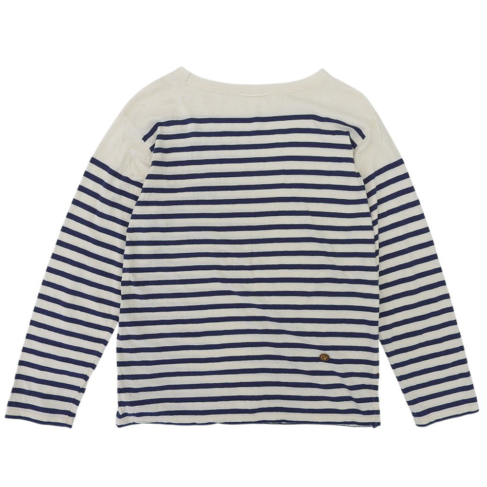 36 Tenjiku 908 Basque T-Shirt Cotton Top Women's Navy x Ivory 1 8027000 Top 1 Women's