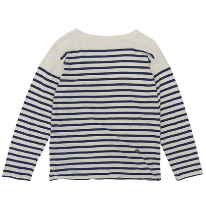 36 Tenjiku 908 Basque T-Shirt Cotton Top Women's Navy x Ivory 1 8027000 Top 1 Women's