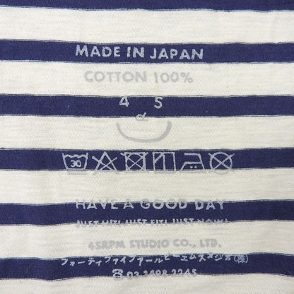 36 Tenjiku 908 Basque T-Shirt Cotton Top Women's Navy x Ivory 1 8027000 Top 1 Women's