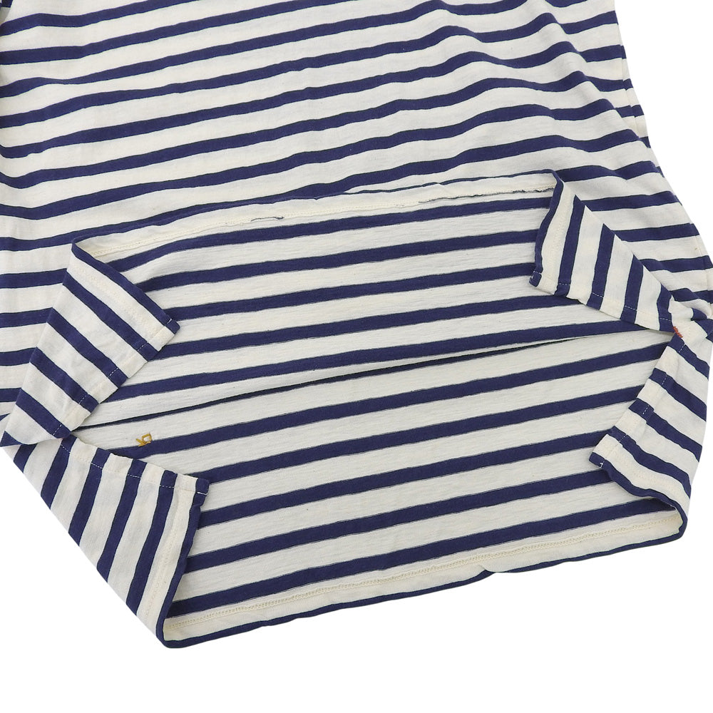 36 Tenjiku 908 Basque T-Shirt Cotton Top Women's Navy x Ivory 1 8027000 Top 1 Women's