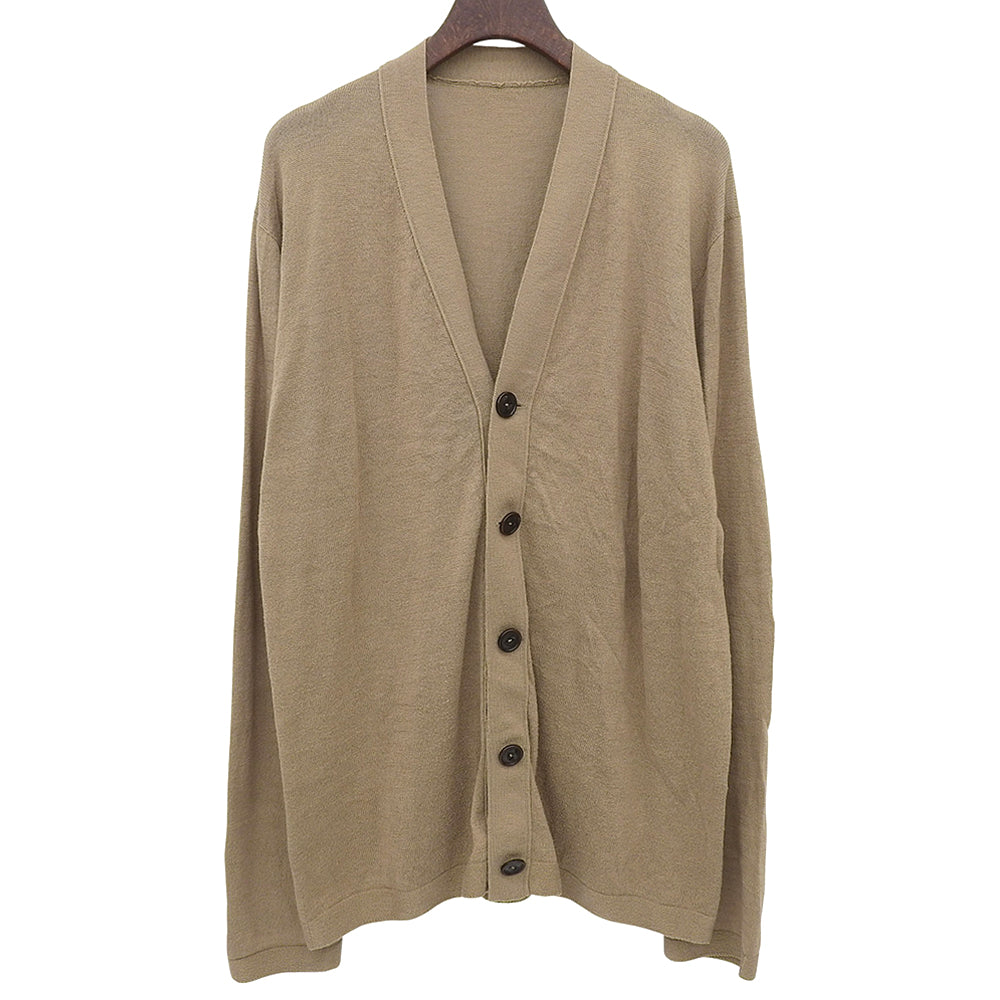 Long-sleeve Knit Cardigan Top for Women, 100% Cotton, Brown - Women's Top