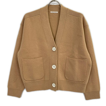DESIGNWORKS Beige Wool Cashmere Connected Cardigan Top 38