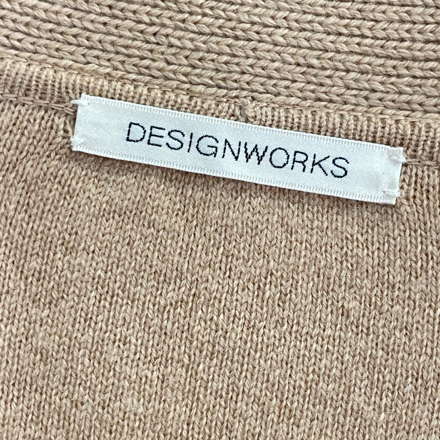 DESIGNWORKS Beige Wool Cashmere Connected Cardigan Top 38
