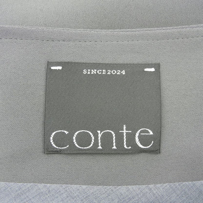 conte コンテ 美品 タック ノースリーブ オールインワン レディース カーキ オーバーオール オールインワン
