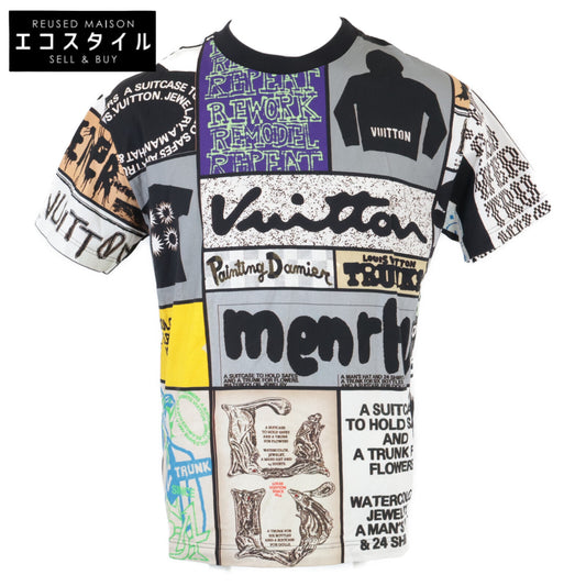 LOUIS VUITTON ルイヴィトン 【美品/24SS】1AFB83 LVファンジンモチーフ グラフィックアートデザイン 半袖Tシャツ/ トップス