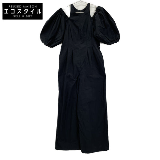 CLANE 17112-5292 24AW Black VOLUME PUFF SHOULDER ALL IN ONE Jumpsuit