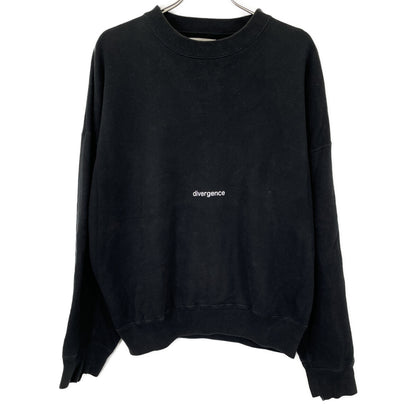 ST-040 BLACK OVERSIZED SWEAT PULLOVER SWEATSHIRT Top S Men's