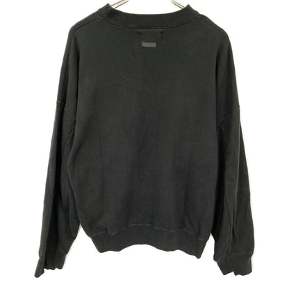 ST-040 BLACK OVERSIZED SWEAT PULLOVER SWEATSHIRT Top S Men's