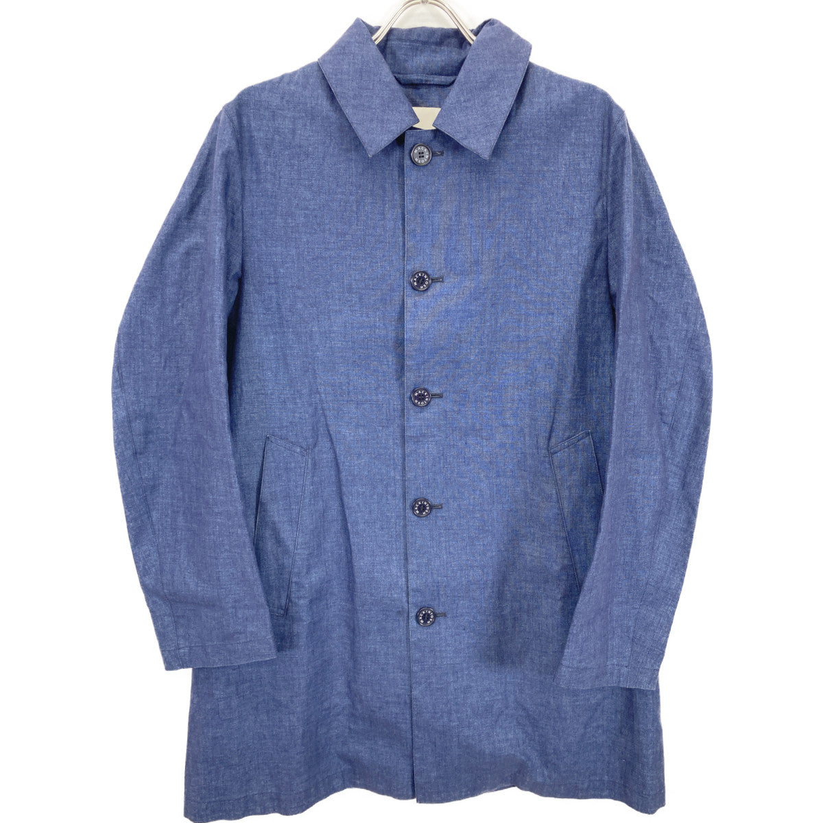 E7/8H/8J Blue Denim Stand Collar Coat Coat 38 Ladies