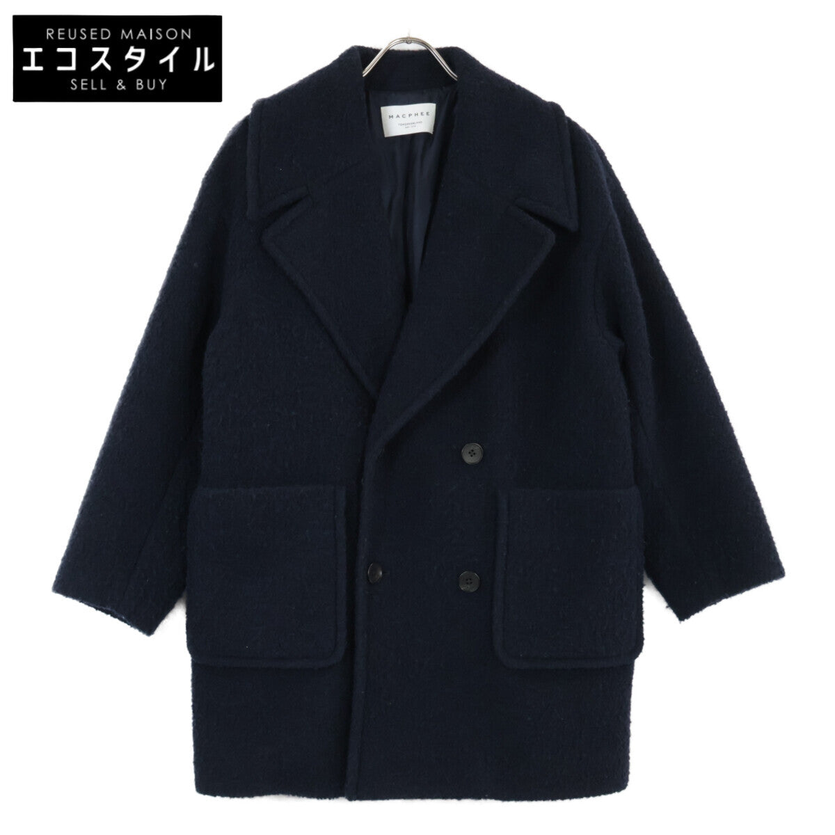 MACPHEE MACPHEE 美品 24年款 12-08-44-08431 圈圈绒粘合双排扣大衣 外套