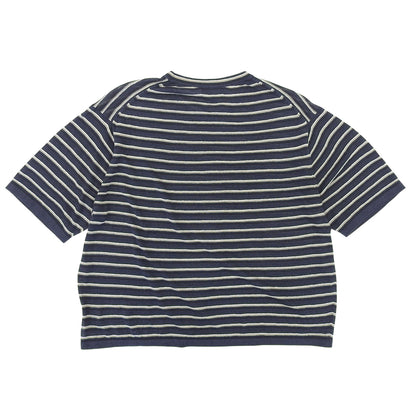 Theory 美品 亚麻混纺 Neo Sag Harbor Boyfriend Tee 上衣 女式 海军蓝×米色 M 25SS 01-5101701 上衣