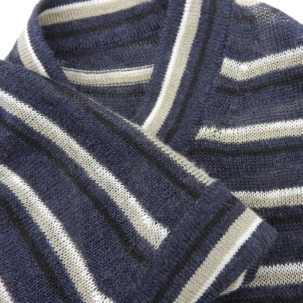 Theory 美品 亚麻混纺 Neo Sag Harbor Boyfriend Tee 上衣 女式 海军蓝×米色 M 25SS 01-5101701 上衣